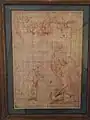 Dessin preparatoire du tableau l'annonciation - collection particulière