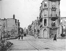 Destructions de la Première Guerre mondiale.