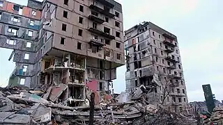Immeuble d'habitation le 28 décembre 2023.