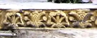 Frise du trône de diamant de Bodhgaya.