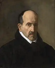 homme en noir, vu de buste assis, sans perruque, moustache, regard aiguisé
