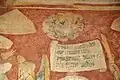 Inscription latine: Je porte sur le cou le Christ enfant, mais aussi Dieu. Regarde Christophe et pars rassuré