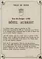 Plaque d'information