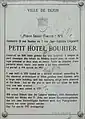 Plaque d'information trilingue (français, anglais, allemand)