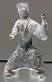 Exorciste en gardien de tombe, céramique funéraire mingqi. Terre cuite peinte H.21&nbsp;cm. Musée Cernuschi. Page du musée : .