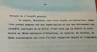 Suite et fin du discours.