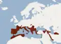 Aire de répartition du Rhinolophe euryale