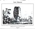 Le menhir en 1842