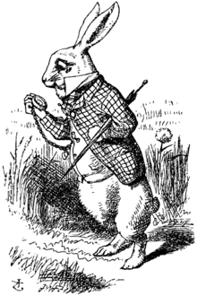 Le lapin blanc d'Alice au pays des merveilles