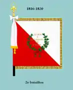 Drapeau 2e bataillon de la légion de l'Aude
