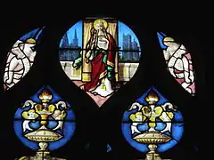 Vitrail de Sainte Clothilde (fin du XVe&nbsp;siècle).