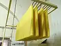 Opération actuelle de séchage de spaghettis.