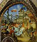 Le duc Albert de Saxe triomphe d'un chevalier au tournoi de Pirna, 1483, 1850 (Albrechtsburg)