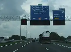 La E30 aux Pays-Bas au niveau d'Apeldoorn