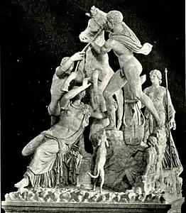 Le Taureau Farnèse tel qu’il a été décrit dans l’Encyclopædia Britannica (11e ed.), v. 12, 1911, Plate I, entre les p.&nbsp;480 et 481 (ou p.&nbsp;472 et 473 selon l'édition), fig.&nbsp;51.