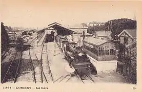 Intérieur de la gare, au début du XXe siècle.
