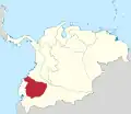 Le département de Quito de 1824 à 1830.