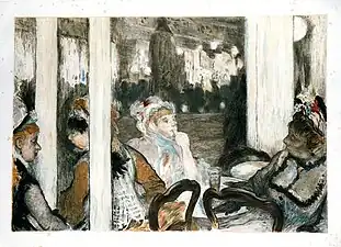 Edgar Degas, Le Petit Café, estampe de reproduction de Nori Malo-Renault (vers 1910)