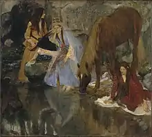 Edgar Degas, Portrait de Mlle Fiocre dans le ballet « La Source » (vers 1867-1868, Brooklyn Museum)