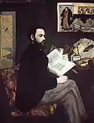 Portrait d'Émile Zola, 1868 (146&nbsp;×&nbsp;114&nbsp;cm), Paris, musée d'Orsay.