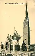 L'église lors de sa construction.