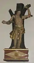 Statue de saint Sébastien, martyr du IIIe siècle.