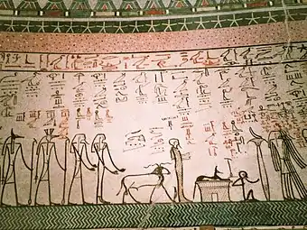 Dessins schématisés de la chambre mortuaire de Thoutmôsis&nbsp;III