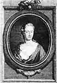 portait en buste noir et blanc, femme avec large décolleté