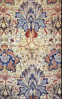 Acanthus, panneau brodé, créé par Morris (1890).
