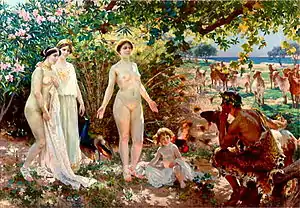 Le Jugement de Pâris (1904), huile sur toile, 215 × 331 cm, musée de Malaga.