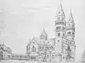 Avant-projet de l'architecte Wilhelm Hector pour la construction du Saardom à partir de 1906.