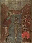 Baptême. Milieu XIVe&nbsp;siècle. Pskov