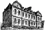 Le château de Lézergué à Ergué-Gabéric (dessin de Louis Le Guennec)