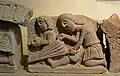 Soufflet. Bas-relief médiéval. Museum zu Allerheiligen. Schaffhouse, Suisse
