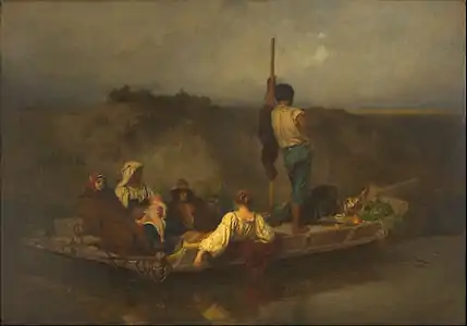 La Mal'aria (1848-1849), Paris, musée d'Orsay.  La mal'aria, Réplique du tableau du Salon de 1850, huile sur toile, 56 x 80,5 cm, musée des Beaux-Arts d'Orléans