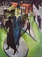 Potsdamer Platz, 1914, huile sur toile (200 × 150 cm), Neue Nationalgalerie, Berlin.