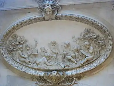 Les Génies des sciences et leurs attributs (1859), Paris, palais du Louvre, 2e&nbsp;étage de l'escalier Lefuel.