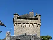 La partie supérieure.