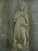 Intérieur de l'église : Saint Loup écrasant la chair salée XVIe&nbsp;siècle