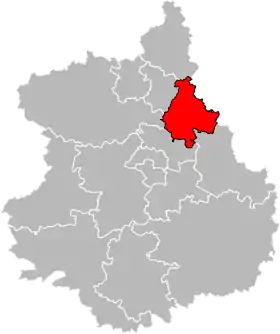 Carte du canton d'Épernon, 2015.