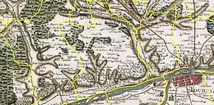 Représentation en couleurs d'une ancienne carte.