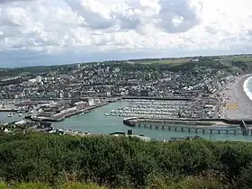 Fécamp, depuis la falaise.