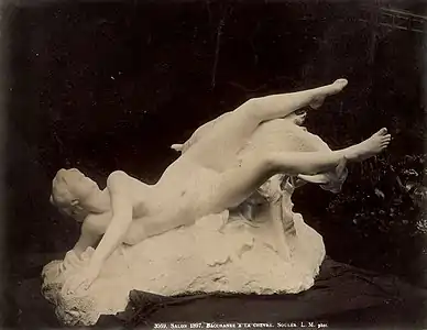 Bacchante à la chèvre (Salon de 1897), groupe en marbre dans son état original, musée des Beaux-Arts de Bordeaux.