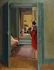 Intérieur avec femme en rouge de dos (1903), Kunsthaus de Zurich.