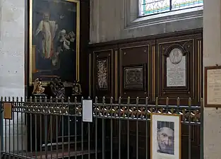Chapelle Saint-Vincent-de-Paul avec un tableau d'André Joseph Bodem.