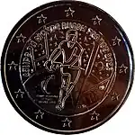 Pièce de 2 euros commémorative émise pour l'occasion