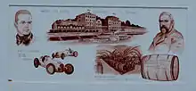 Photographie d'une peinture murale en hommage à la famille Caracciola à Remagen.