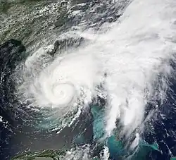 Fya passant sur la Floride le 19 août à 16&nbsp;h&nbsp;15 TUC