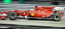Photo de la Ferrari F10 de Massa à Singapour