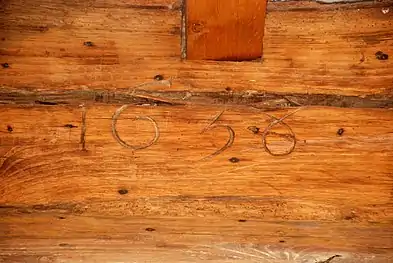 Le millésime «&nbsp;1658&nbsp;».